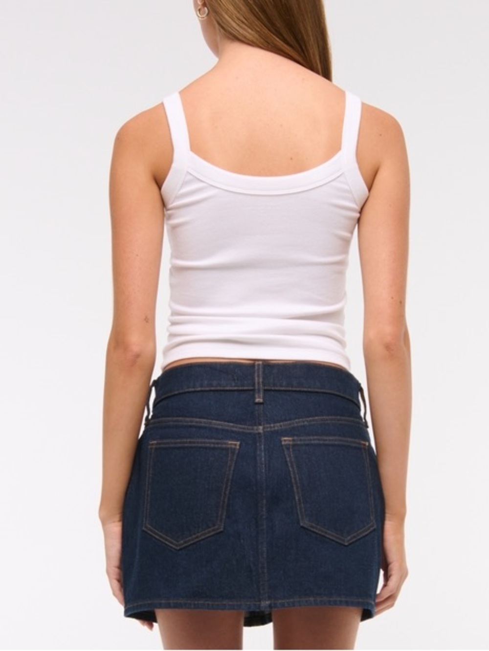 Abercrombie & Fitch Mid Rise Denim Mini Skirt - Picture 8 of 8